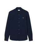 LACOSTE Slim Fit Cotton Piqué Shirt Midnight Blue