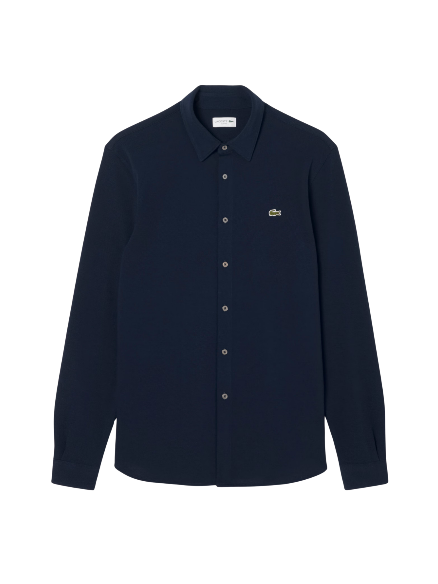 LACOSTE Slim Fit Cotton Piqué Shirt Midnight Blue