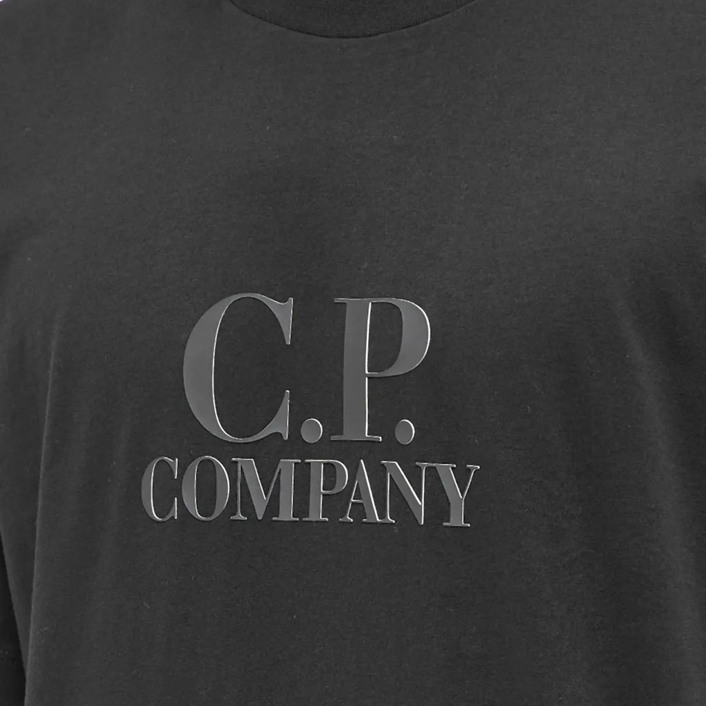 Cp Company Tonal Logo T-Shirt In Black