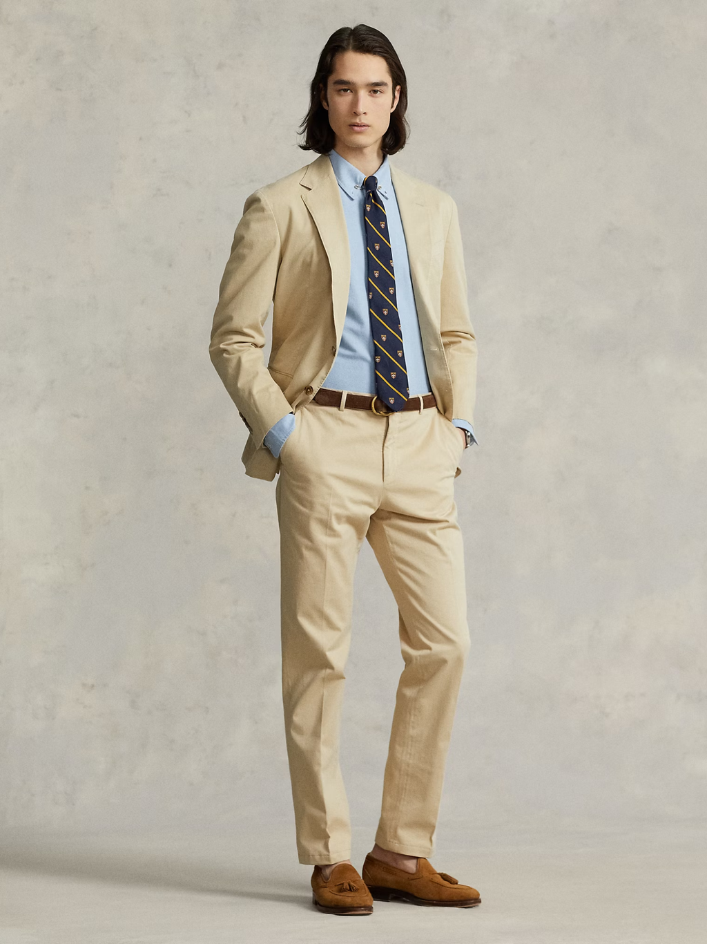RALPH LAUREN Custom Fit Oxford Shirt Blue
