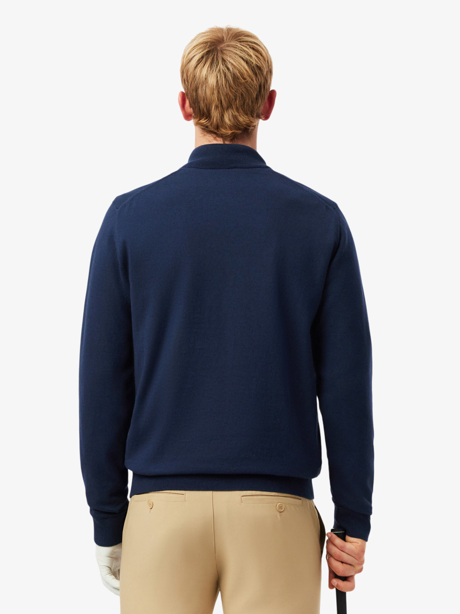 LACOSTE Carded Wool Crew Neck Sweater Black