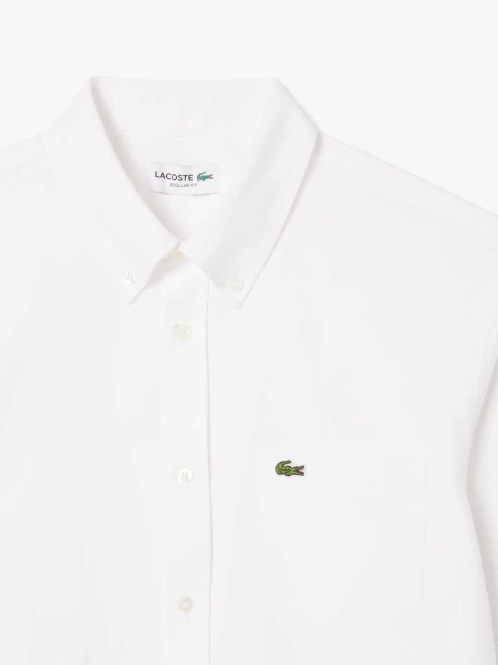 LACOSTE Regular Fit Oxford Shirt White