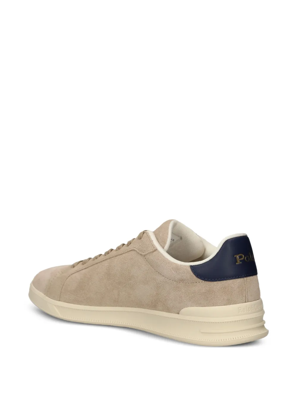 RALPH LAUREN Heritage Court II Suede Sneakers Milkshake/Navy