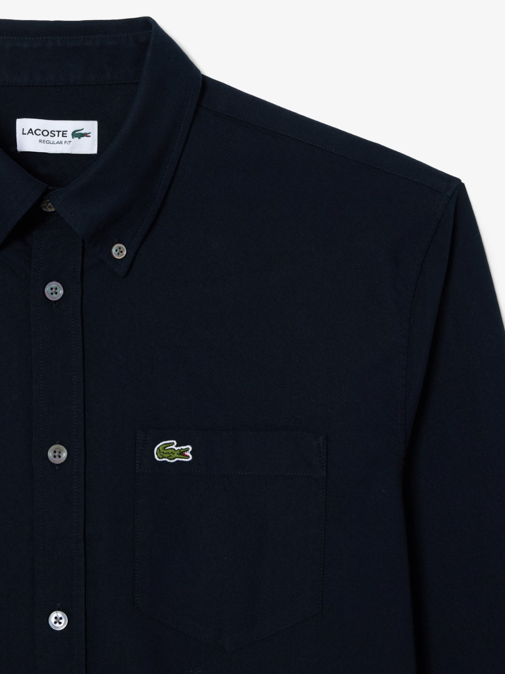 LACOSTE Regular Fit Oxford Shirt Navy