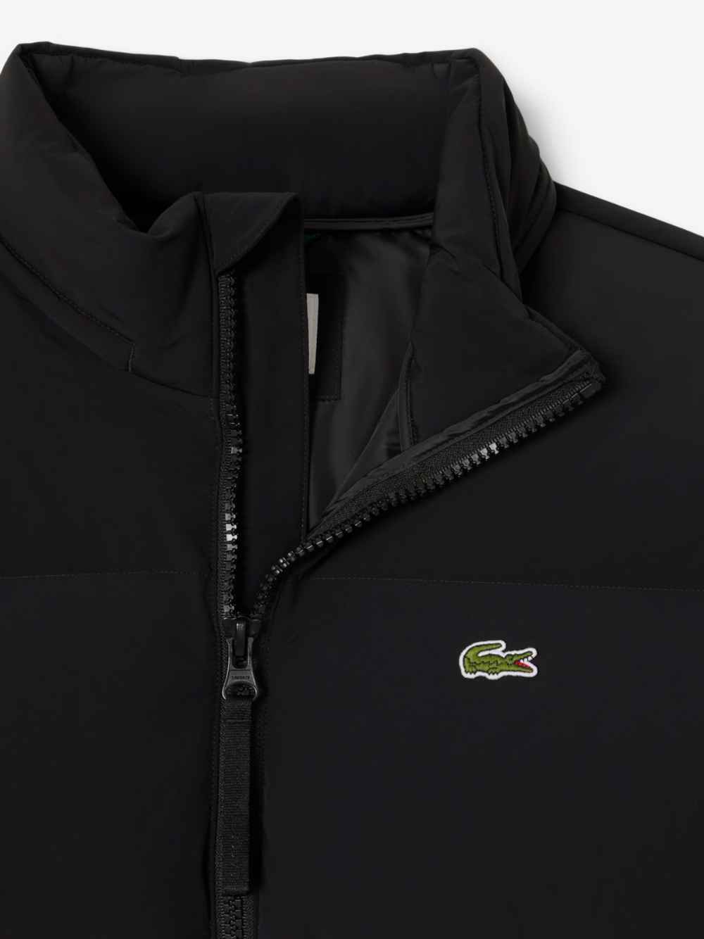 LACOSTE Water-Repellent Hooded Down Jacket Black