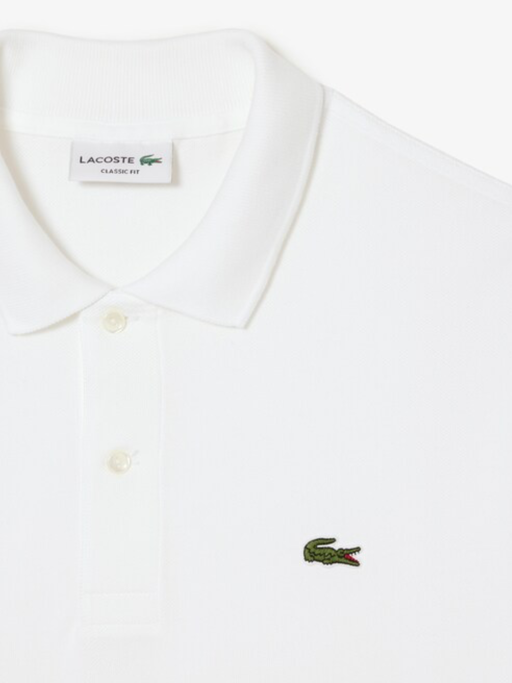 LACOSTE Classic Fit Long Sleeved L.12.12 Polo Shirt White