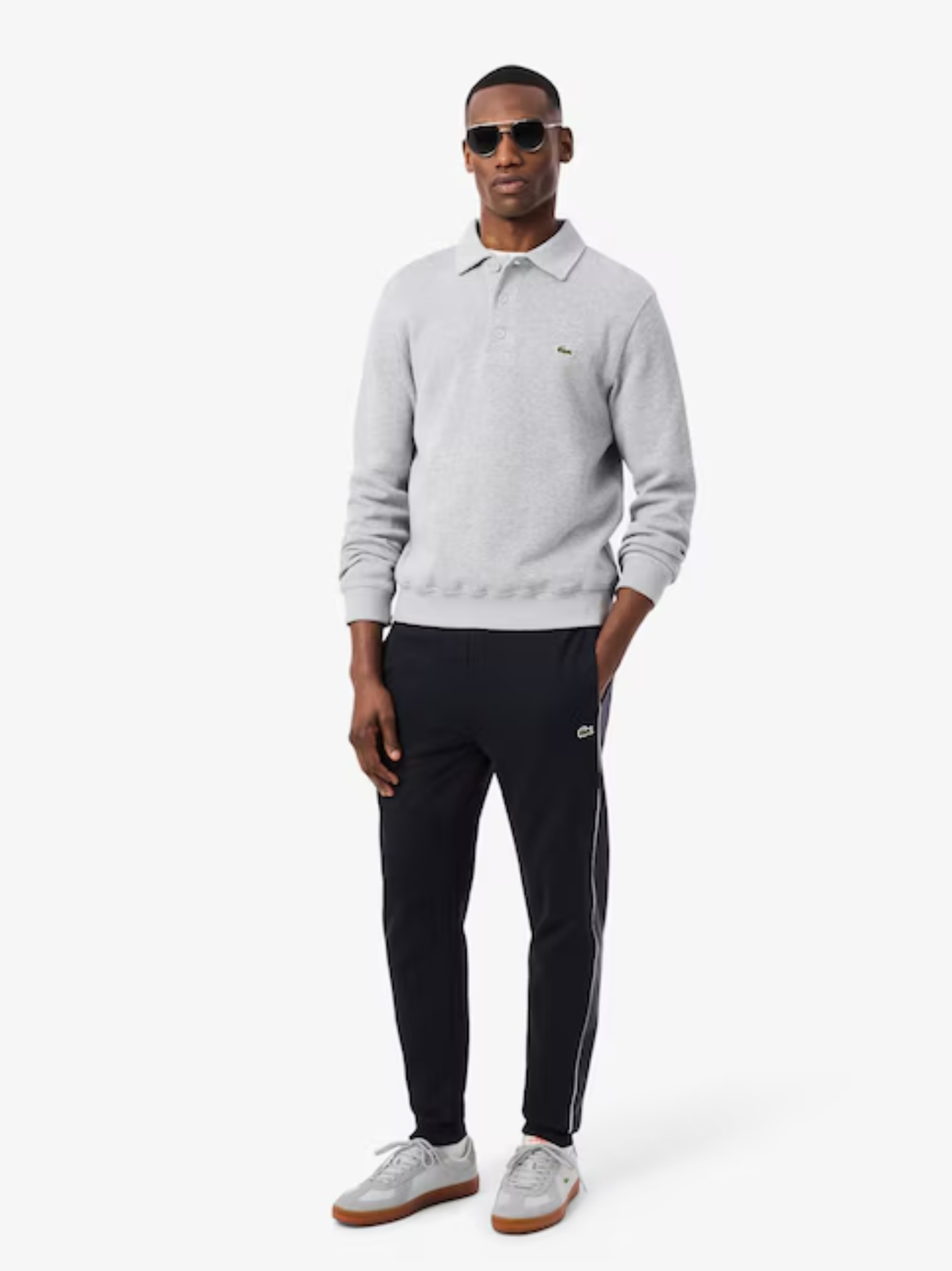 LACOSTE Tapered Leg Sweatpants Black