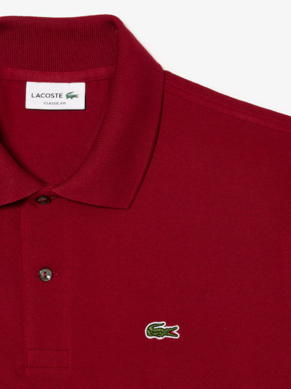 LACOSTE Classic Fit L.12.12 Original Polo Shirt Dark Red