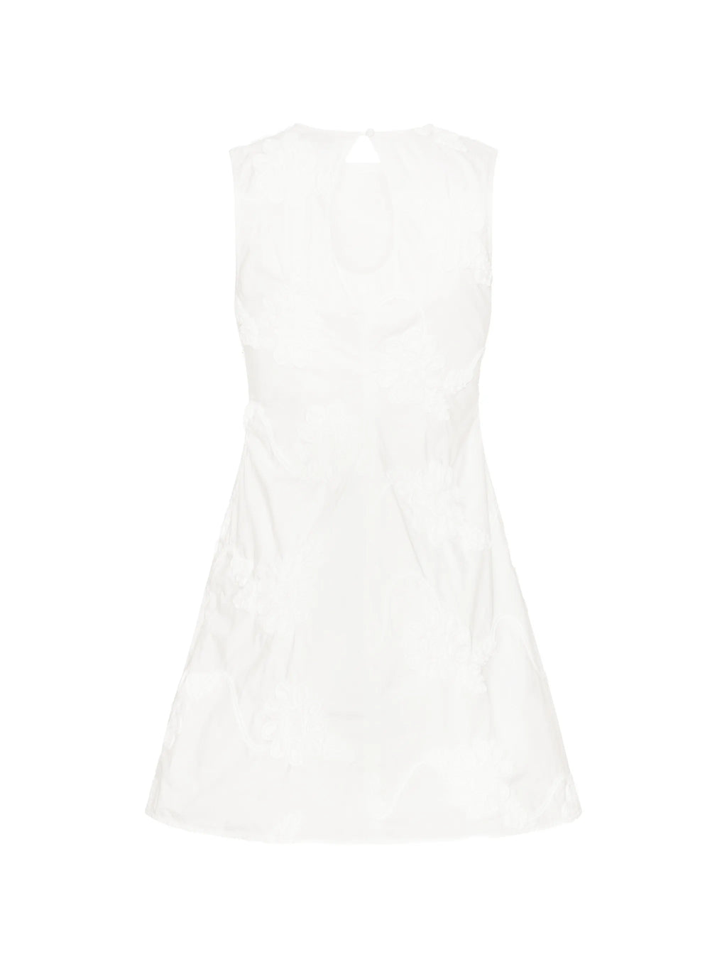 ROTATE BIRGER CHRISTENSEN WOMEN Flower Mini Flared Dress Bright White