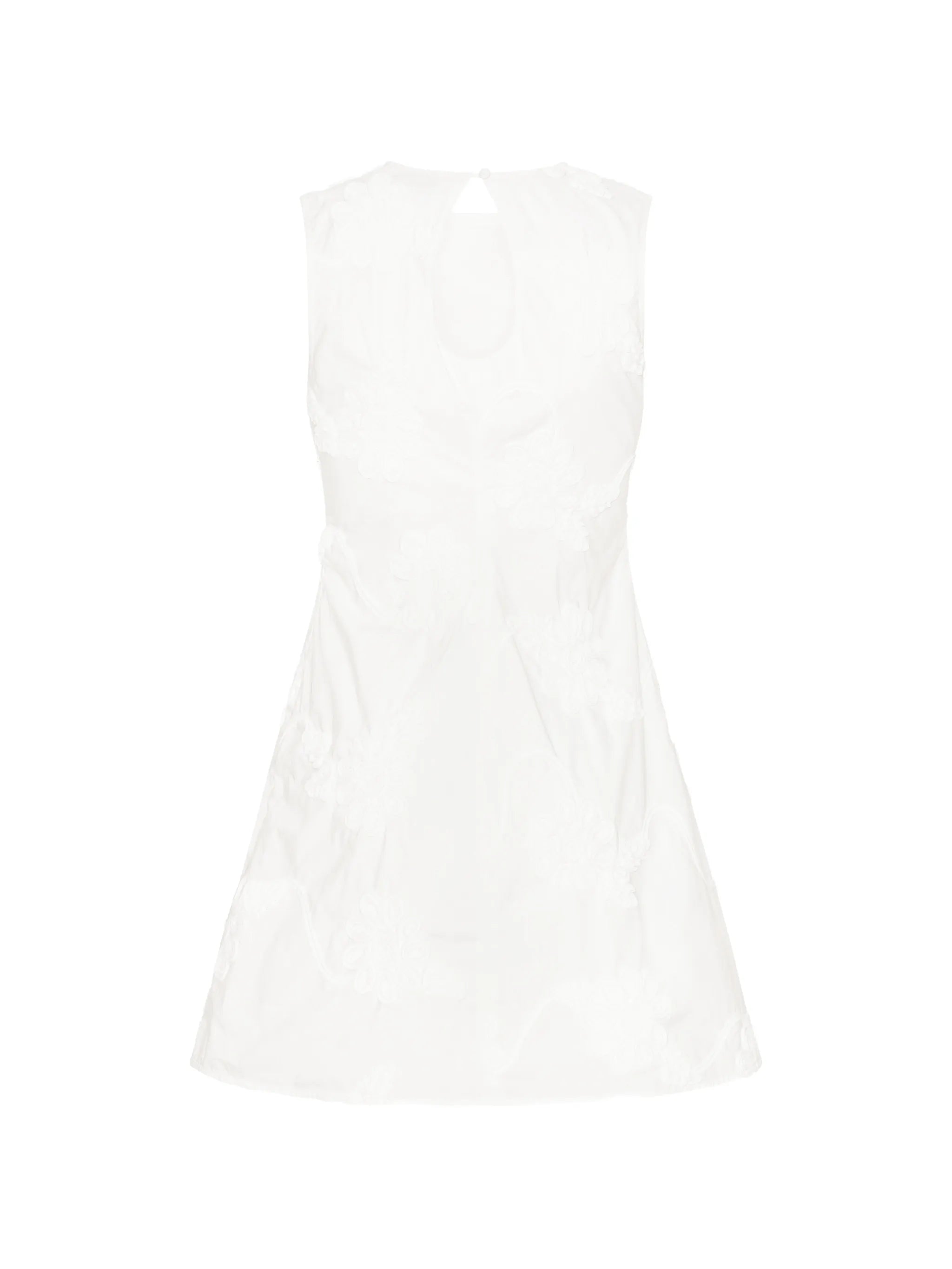 ROTATE BIRGER CHRISTENSEN WOMEN Flower Mini Flared Dress Bright White