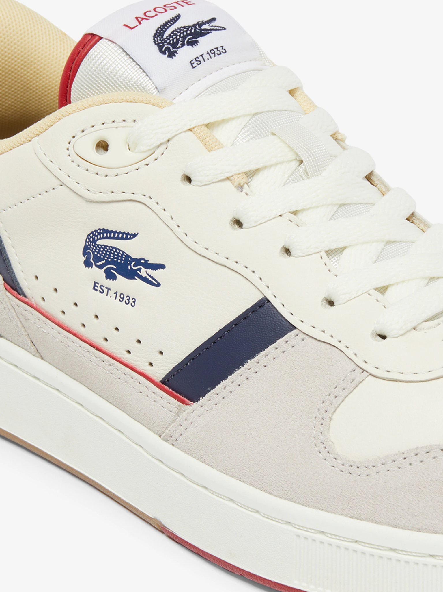 LACOSTE T-Clip Set Leather Sneakers Beige/Gum