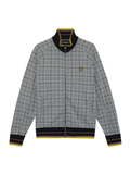 LYLE & SCOTT Hawick Check Track Jacket Mid Grey Marl