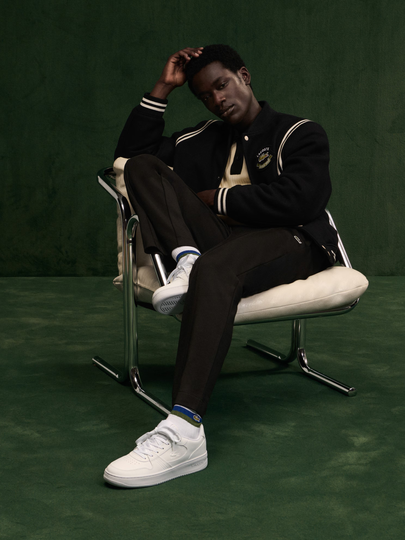LACOSTE L001 Set Leather Sneakers White