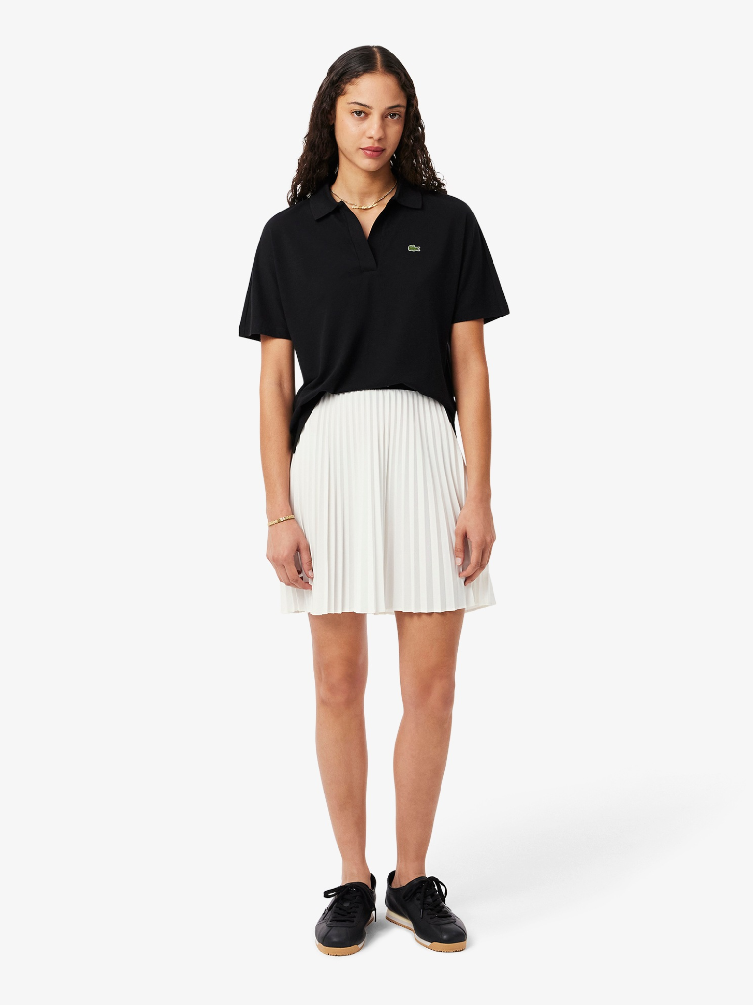 LACOSTE WOMEN Short Pleated Skirt White