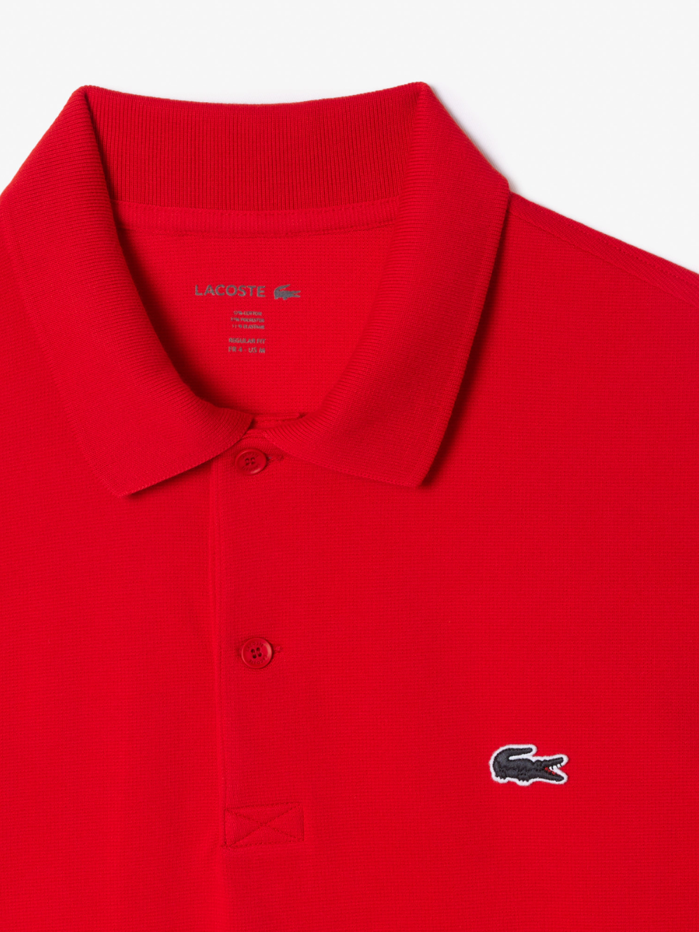 LACOSTE Regular Fit Cotton Blend Polo Shirt Red