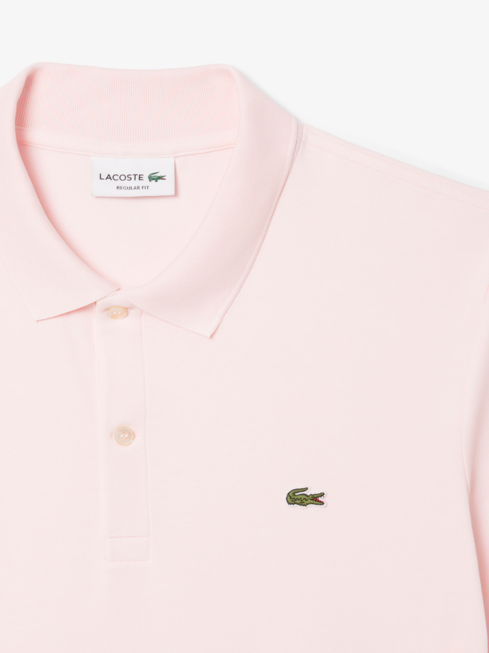 LACOSTE Regular Fit Cotton Pima Polo Shirt Pale Pink