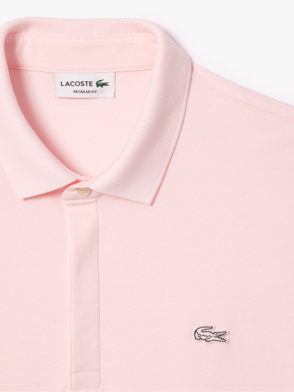 LACOSTE Regular Fit Paris Stretch Piqué Polo Shirt Light Pink