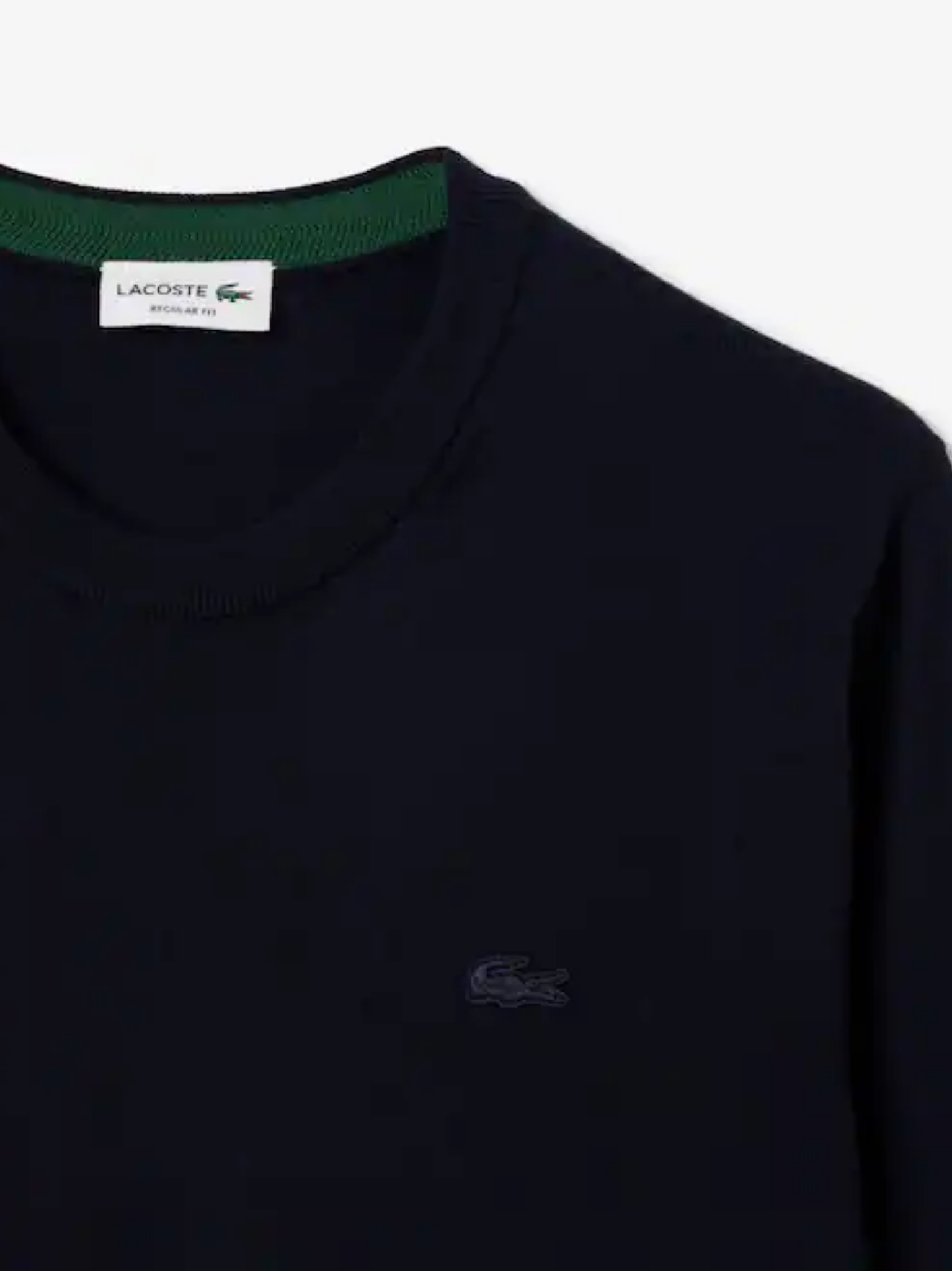 LACOSTE Merino Wool Crew Neck Sweater Midnight Blue