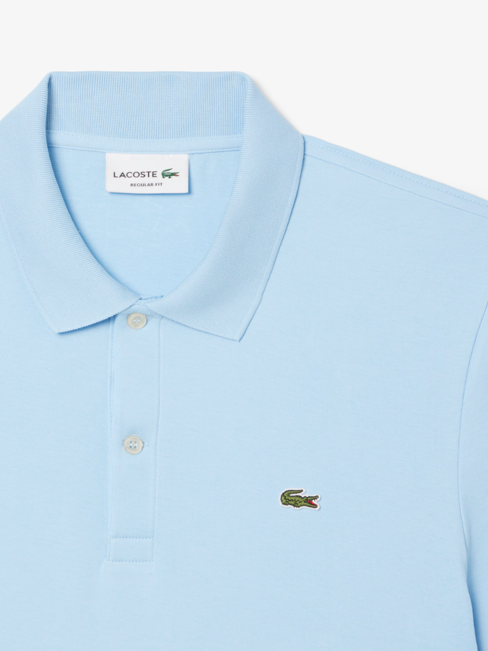 LACOSTE Regular Fit Cotton Pima Polo Shirt Pale Blue