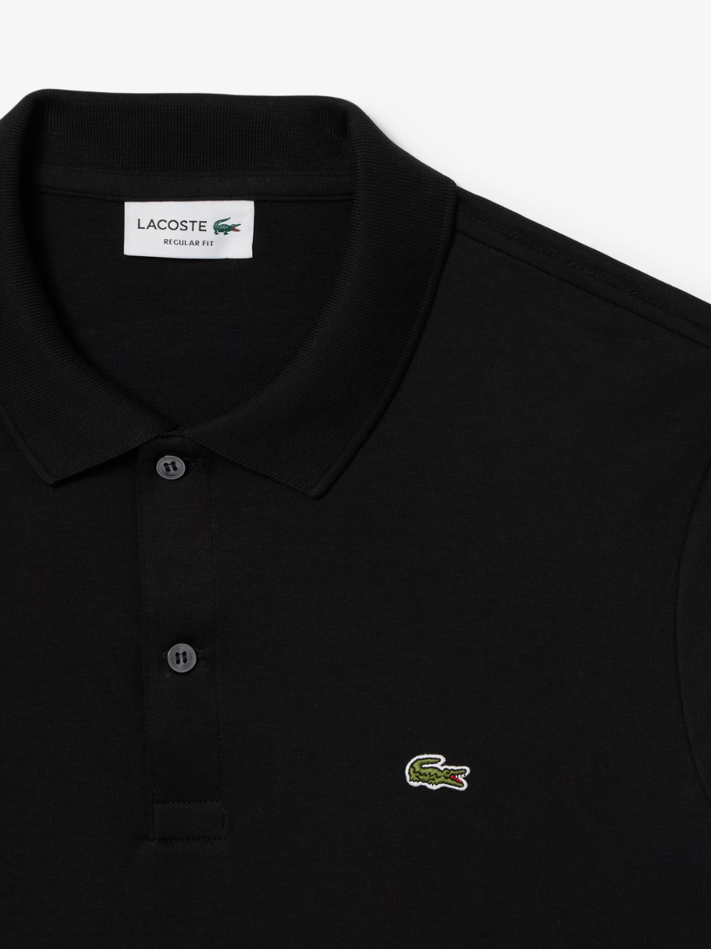 LACOSTE Regular Fit Cotton Pima Polo Shirt Black