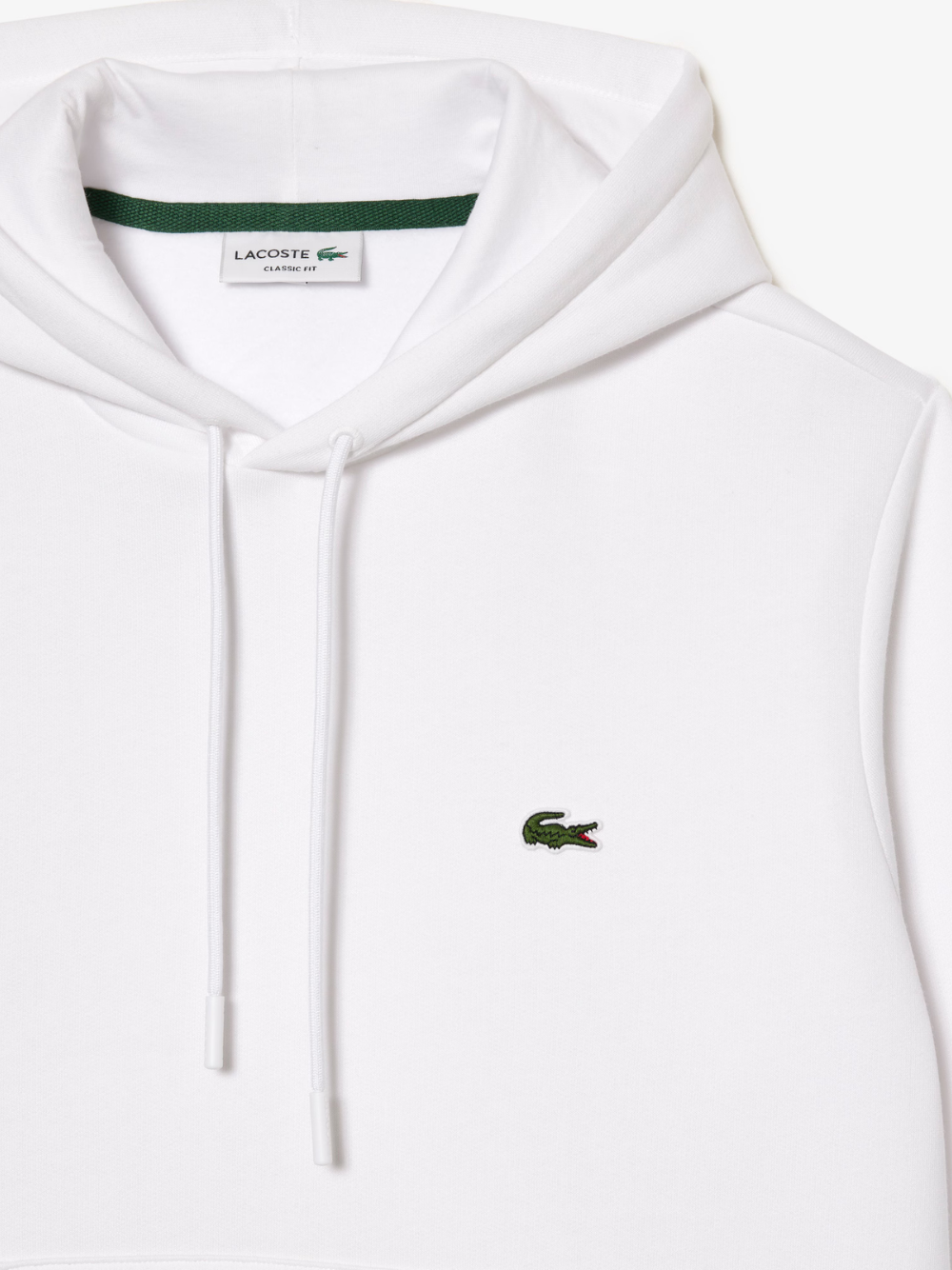 LACOSTE Fleece Hoodie White