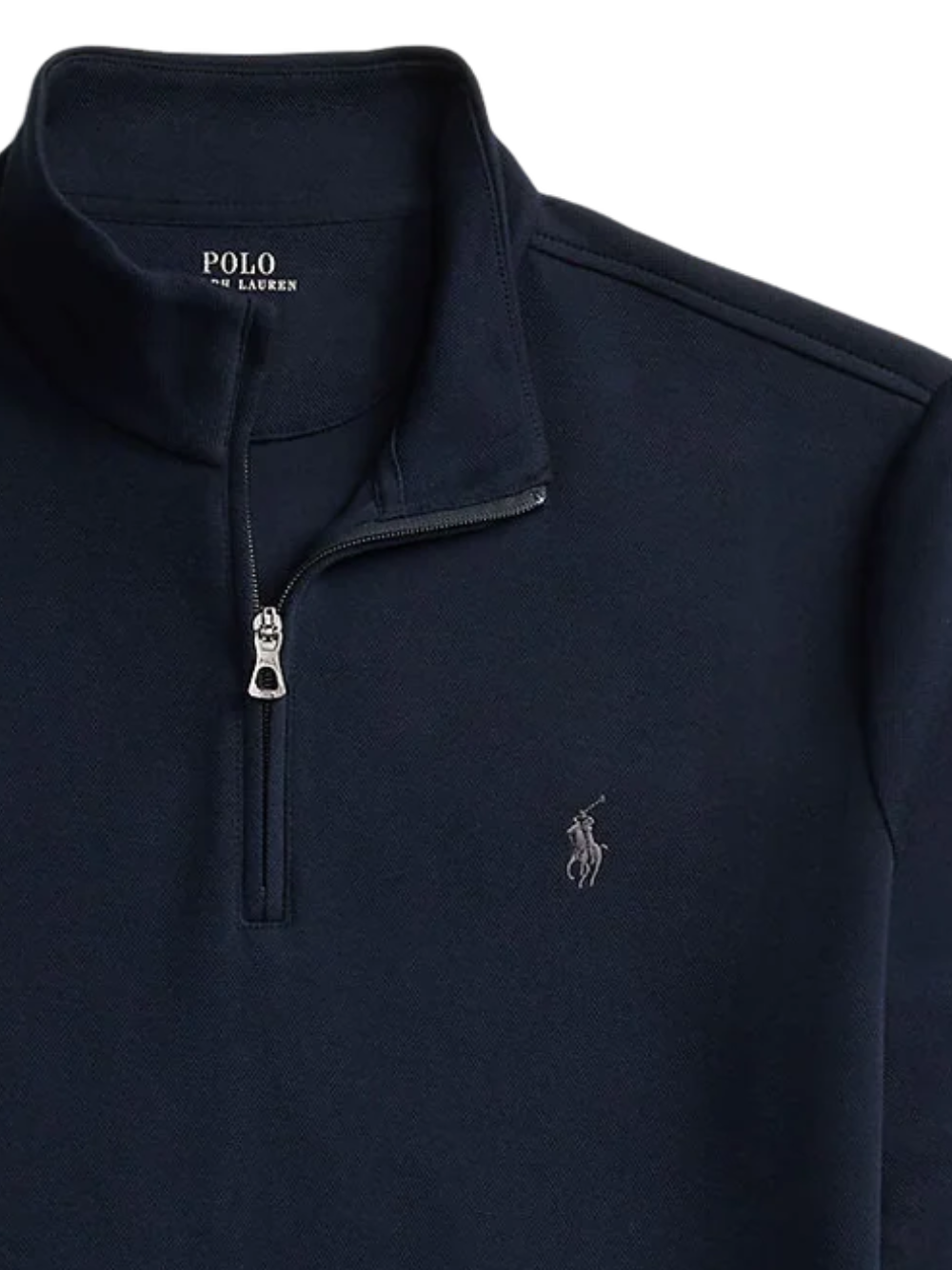 RALPH LAUREN Estate-rib Quarter-zip Pullover Navy