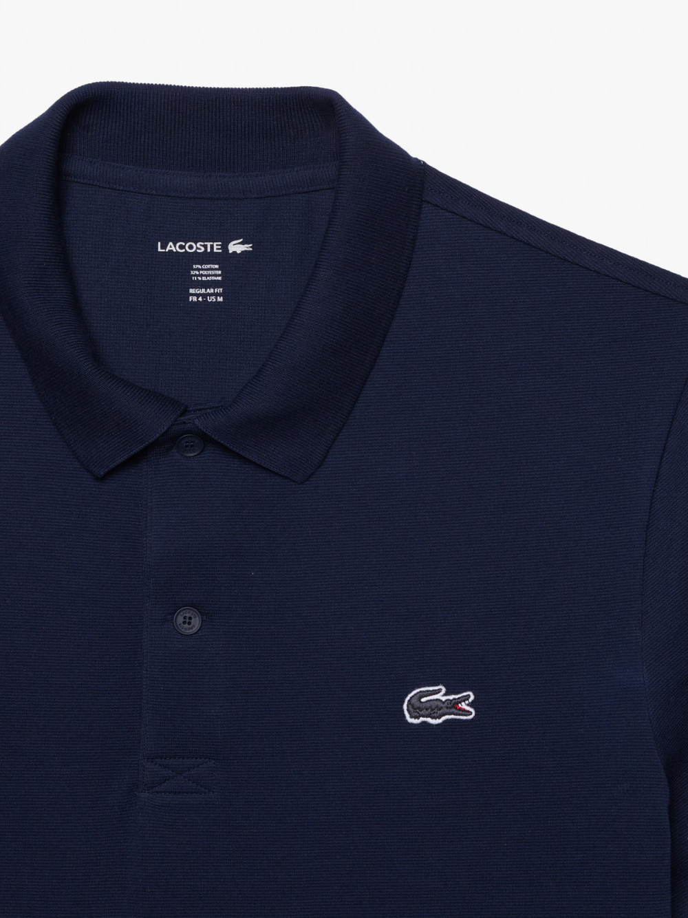 LACOSTE Regular Fit Cotton Blend Polo Shirt Midnight Blue