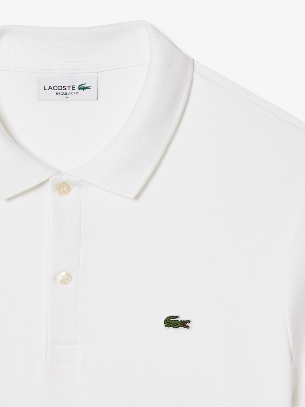 LACOSTE Regular Fit Cotton Pima Polo Shirt White