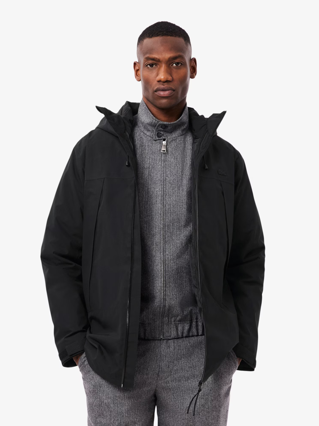 LACOSTE 3 in 1 Water-Repellent Padded Parka Black