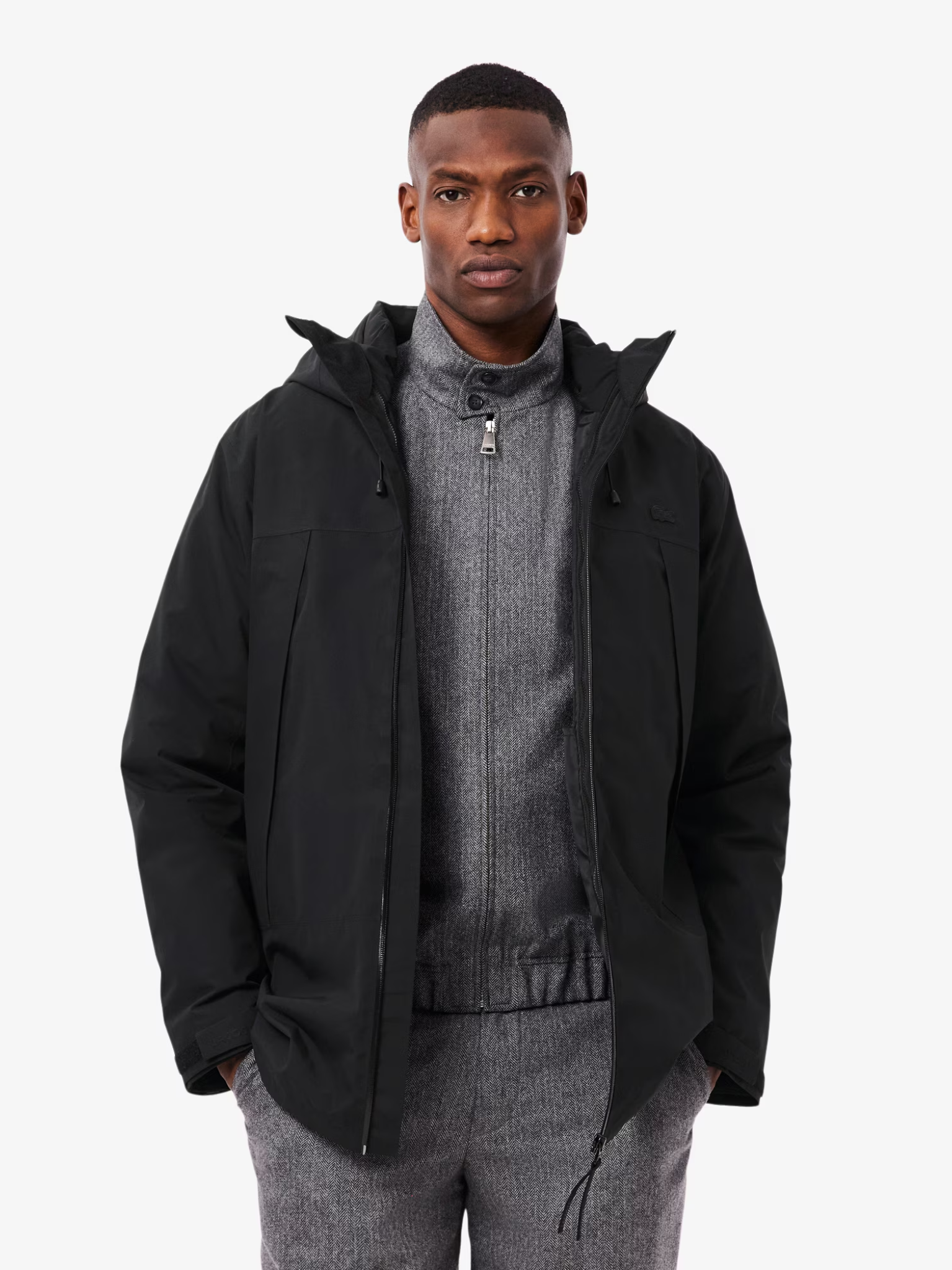 LACOSTE 3 in 1 Water-Repellent Padded Parka Black