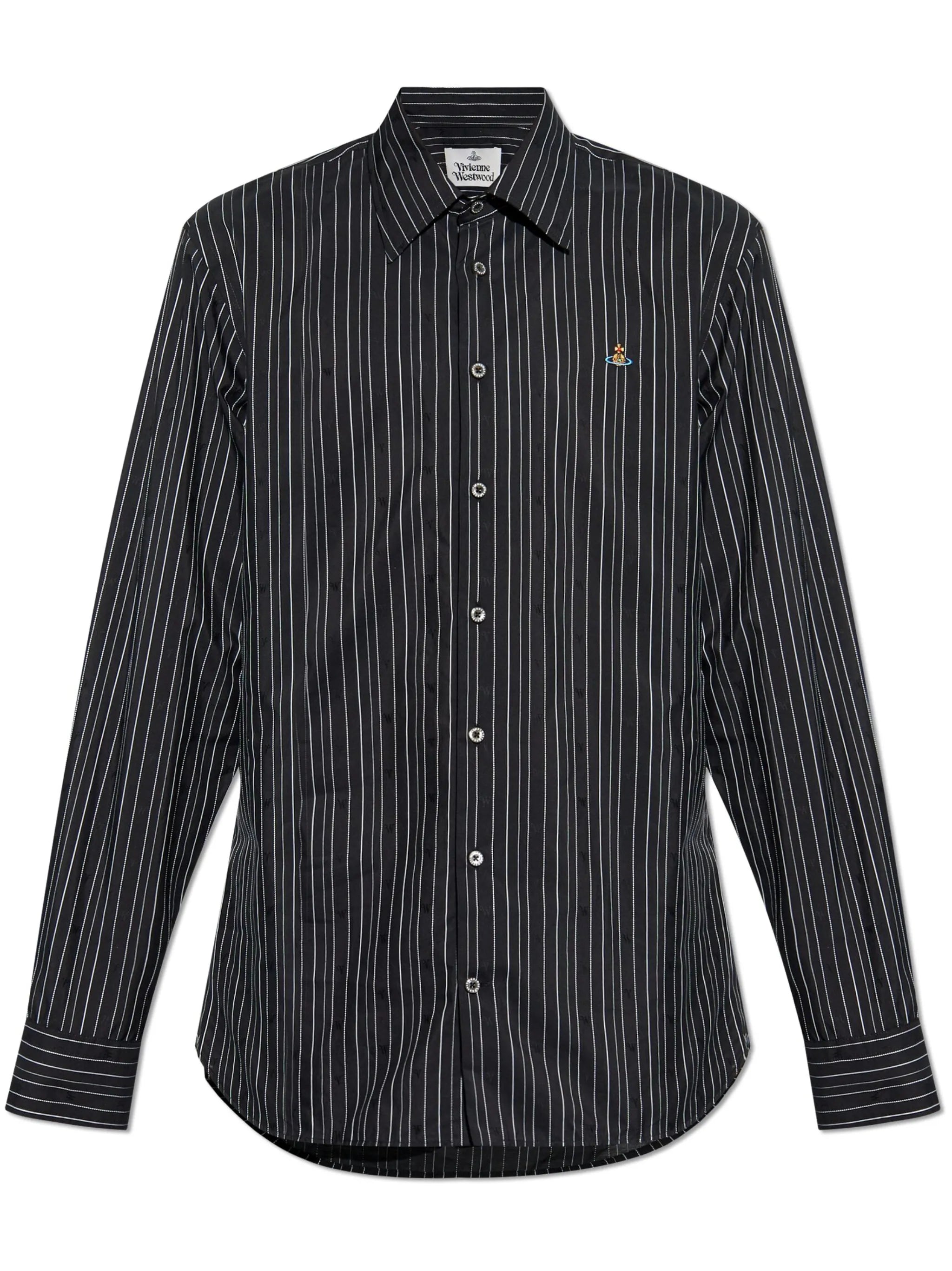 VIVIENNE WESTWOOD Orb-Embroidered Shirt Black