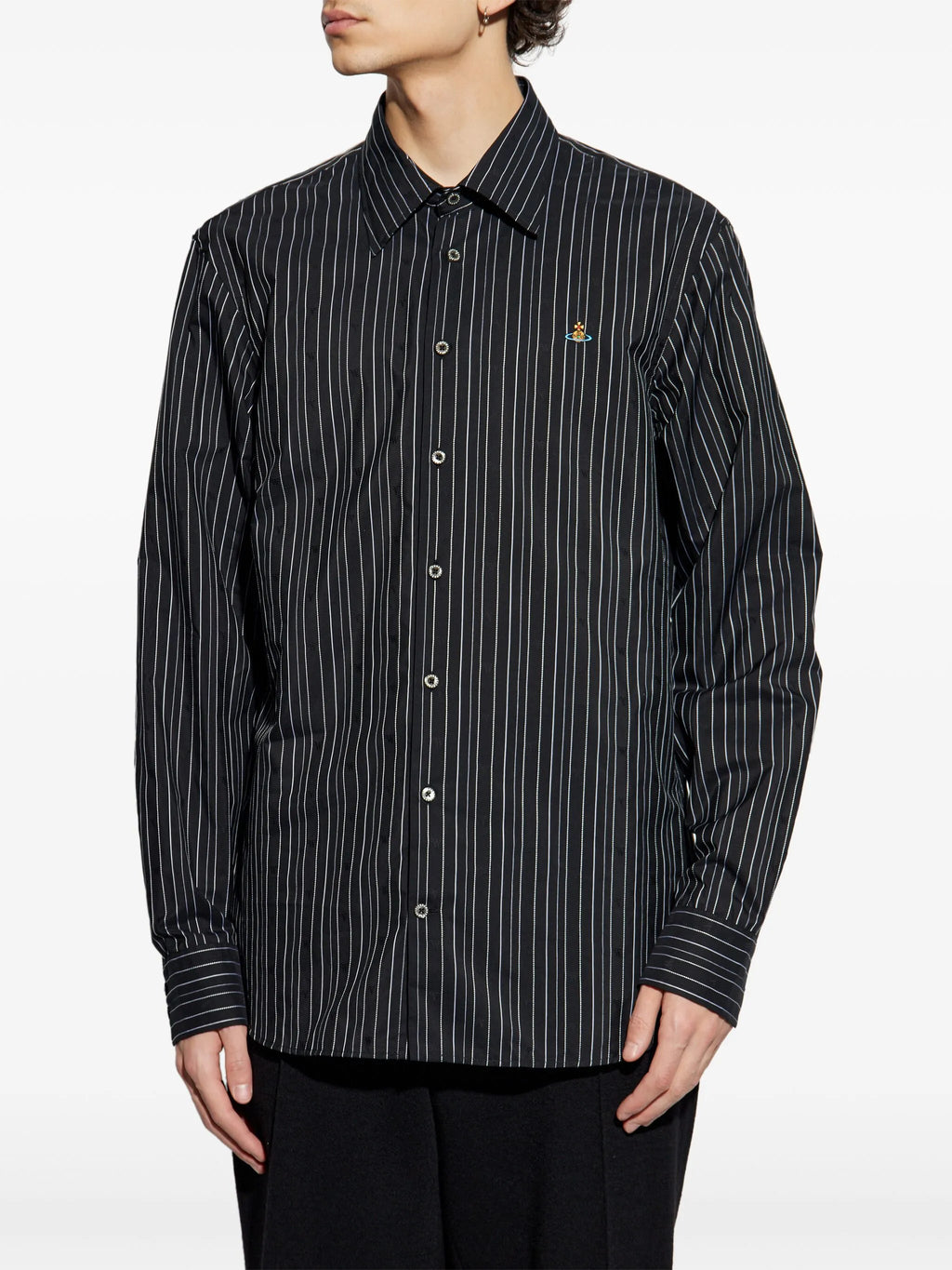 VIVIENNE WESTWOOD Orb-Embroidered Shirt Black