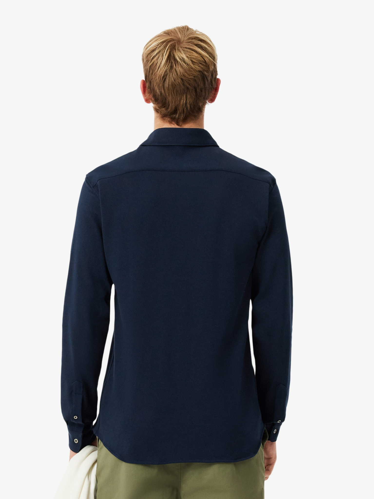 LACOSTE Slim Fit Cotton Piqué Shirt Midnight Blue