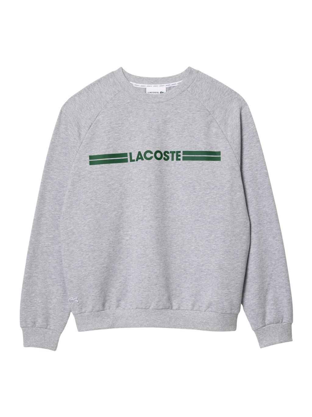 LACOSTE WOMEN Logo Fleece Loungewear Sweatshirt Grey
