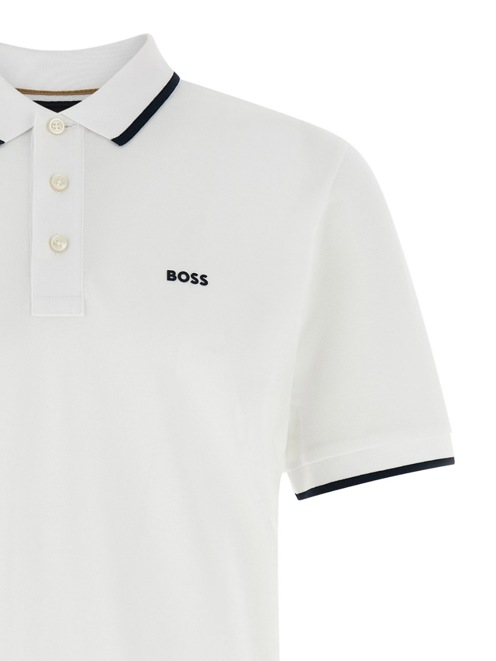 BOSS Parlay 190 Cotton-Piqué Polo Shirt With Contrast Tipping Natural