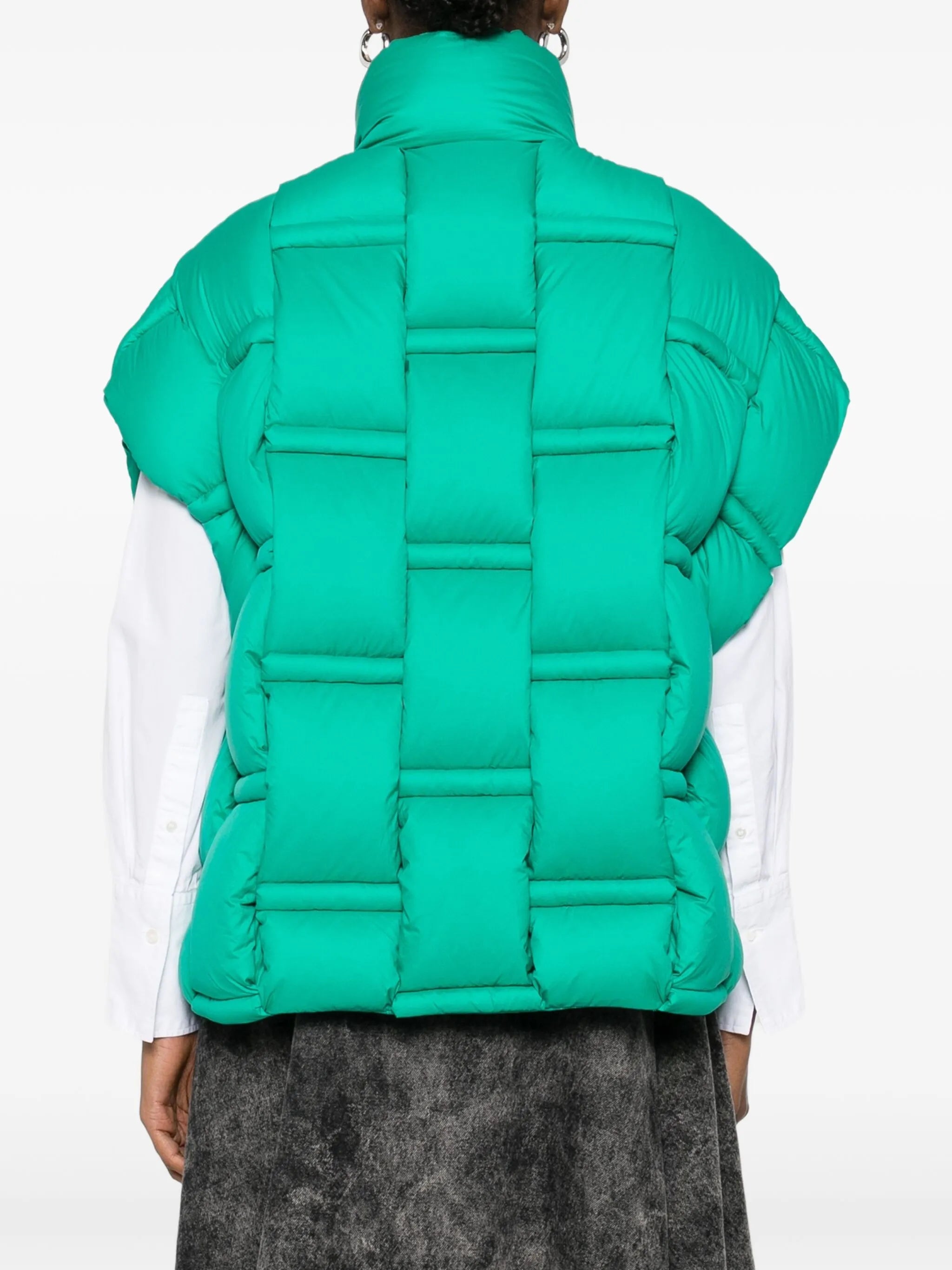 RAXXY 3D Down-Filled Puffer Gilet Quilted Green