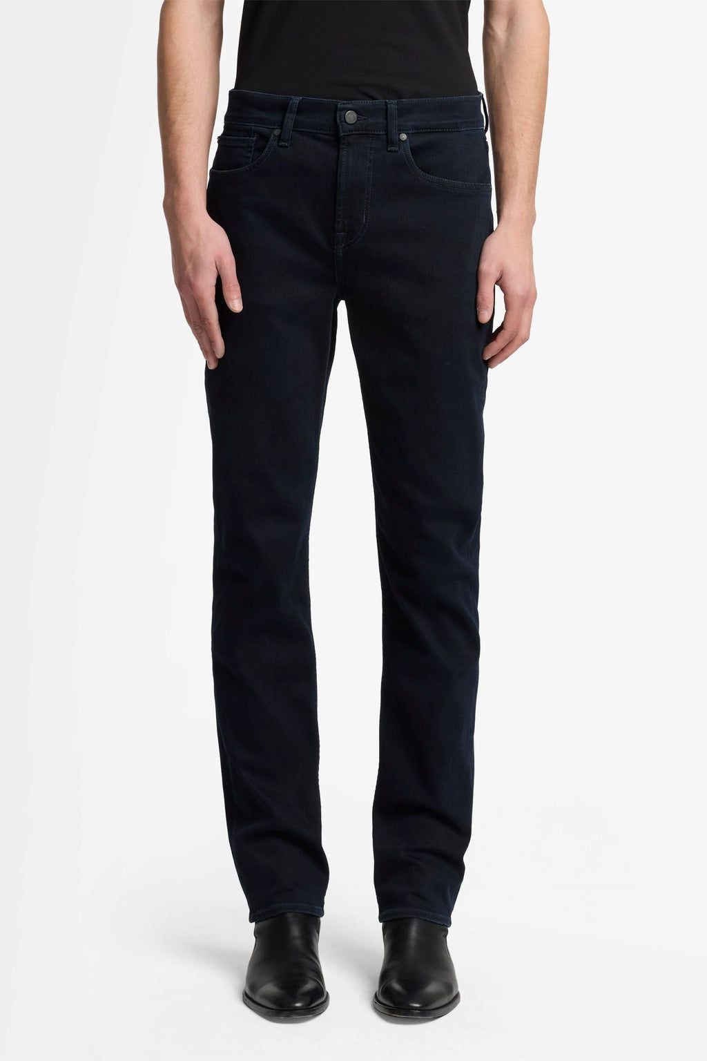 7 FOR ALL MANKIND Slim Luxe Performance Denim Jeans Eco Black