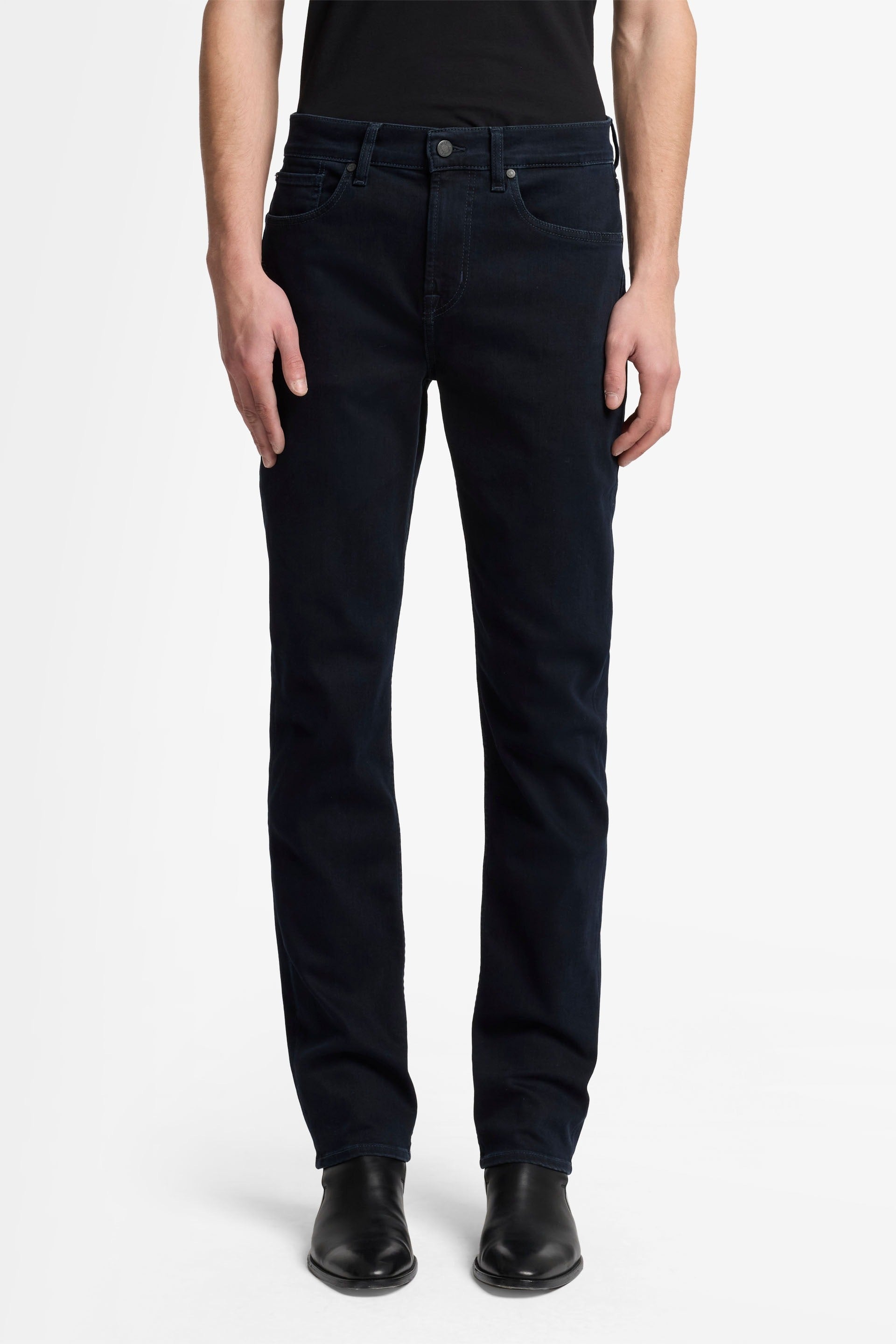 7 FOR ALL MANKIND Slim Luxe Performance Denim Jeans Eco Black
