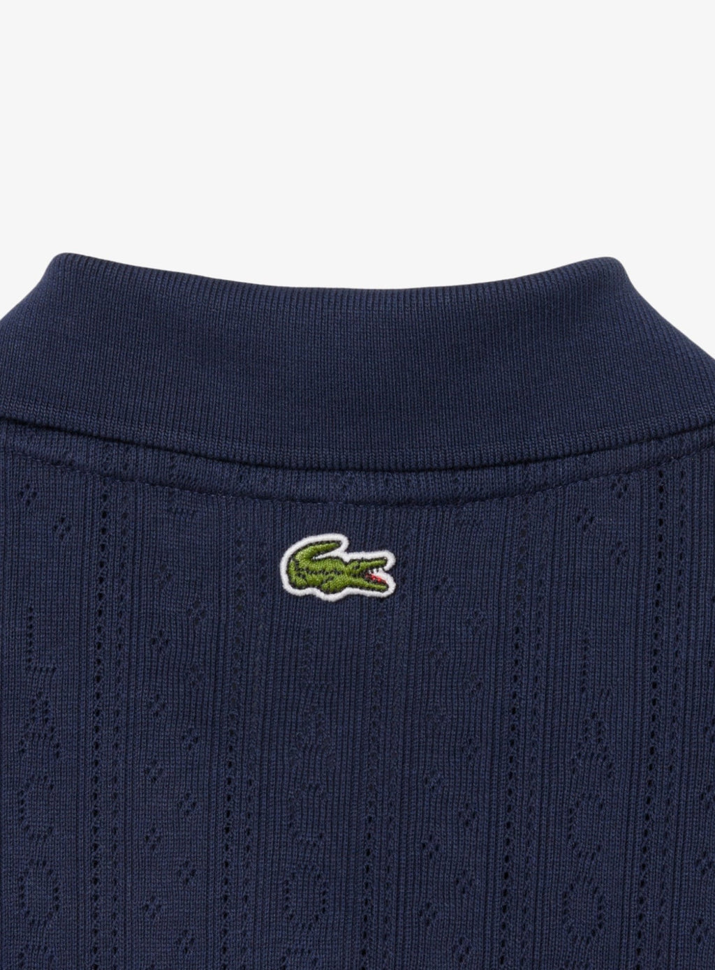 LACOSTE WOMEN Slim Fit Pointelle Branded L.12.D Polo Shirt Midnight Blue