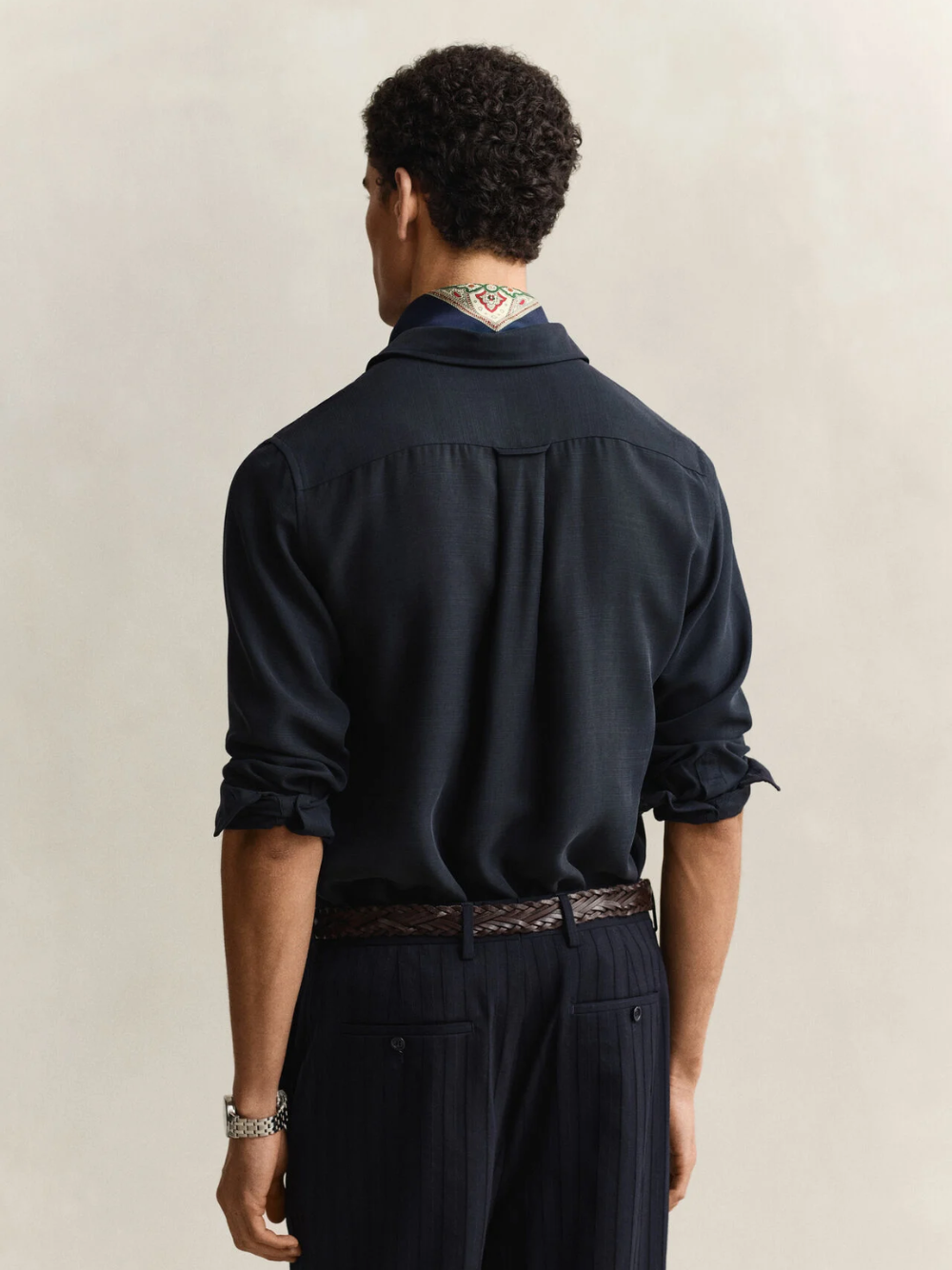GANT Lyocell Shirt Evening Blue