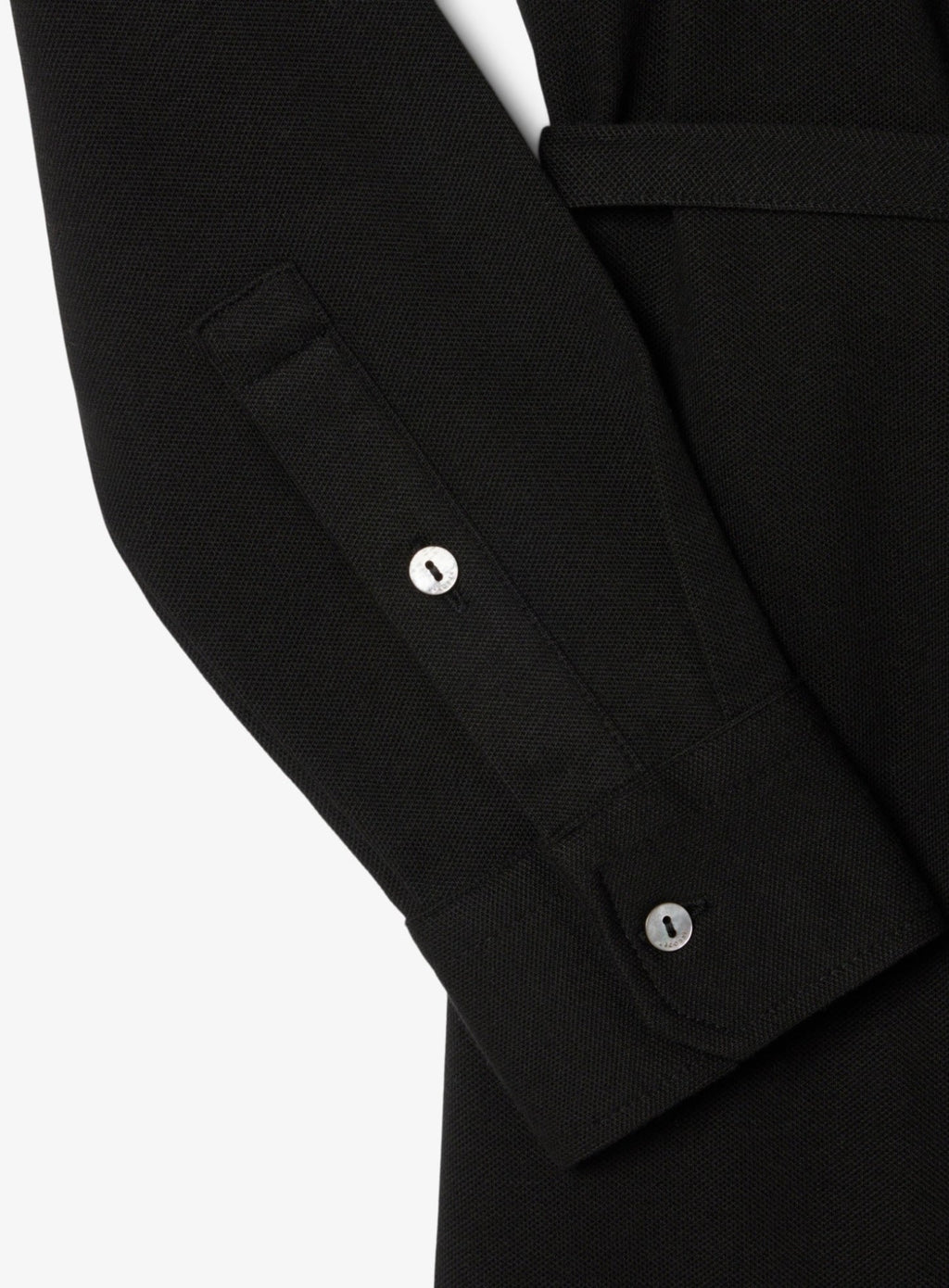 LACOSTE WOMEN Stretch Mini Piqué Wrap Polo Dress Black