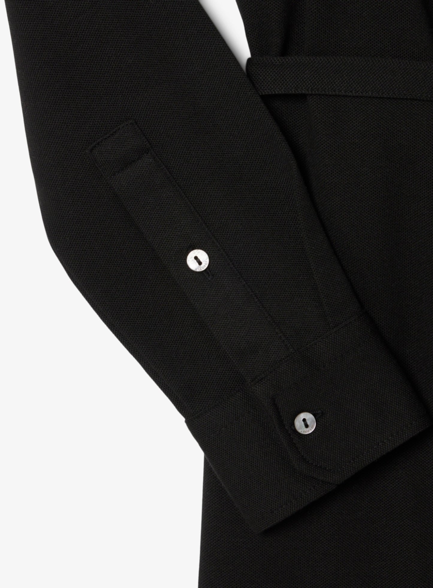 LACOSTE WOMEN Stretch Mini Piqué Wrap Polo Dress Black