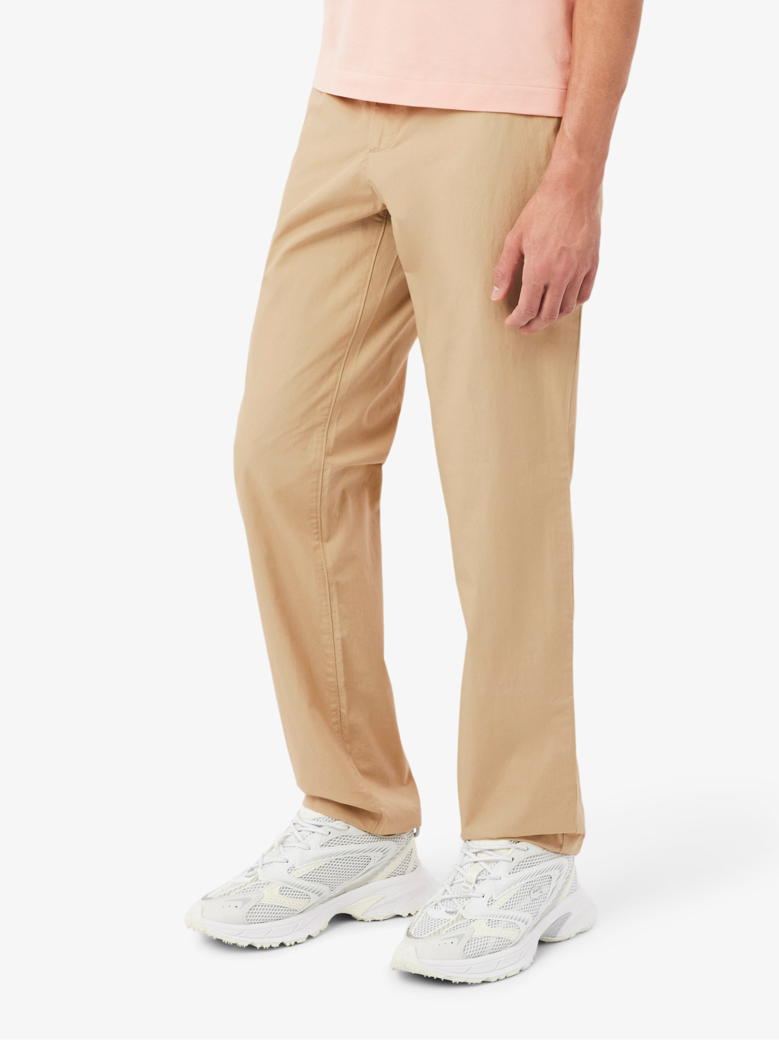 LACOSTE Regular Fit Cotton Twill Chino Pants Beige