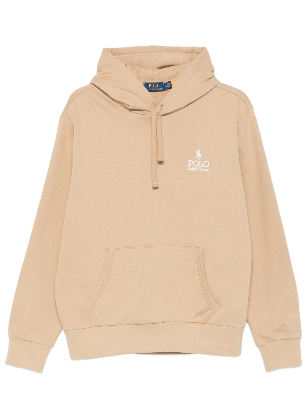 RALPH LAUREN Logo Fleece Hoodie Vintage Khaki