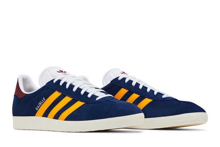 adidas Gazelle Dark Blue Crew Yellow Burgundy