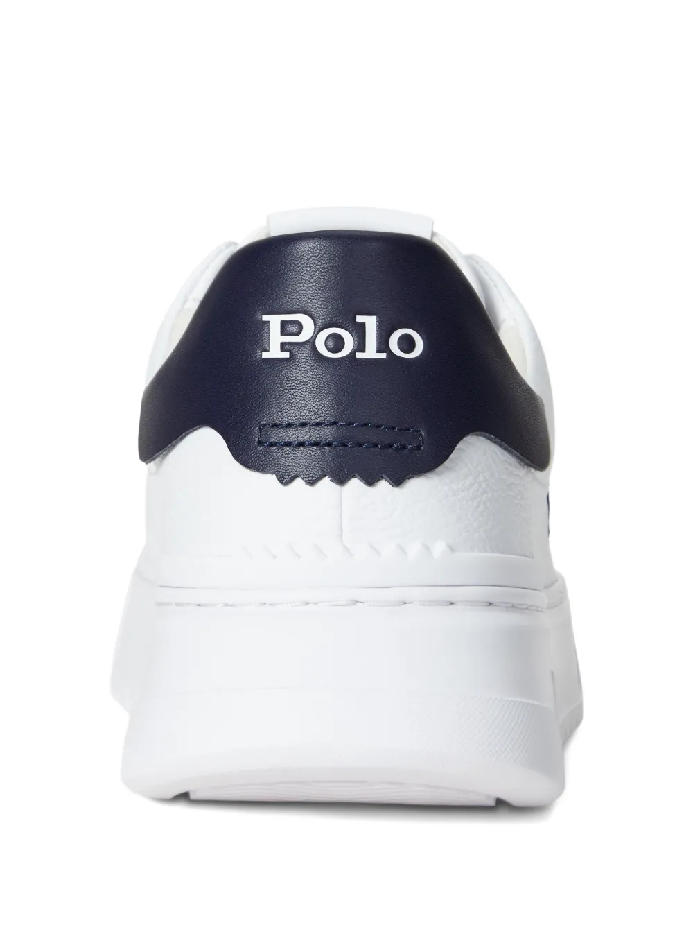 RALPH LAUREN RLite Court Tumbled Leather Sneakers White/Navy