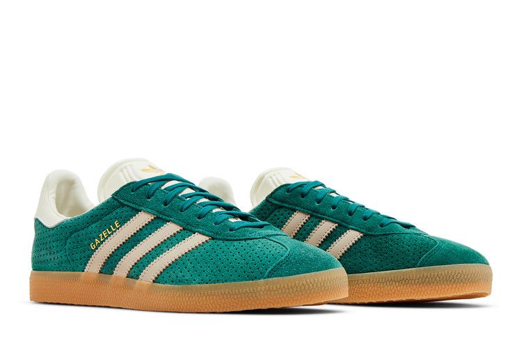 adidas Gazelle Collegiate Green Wonder Beige Gold Metallic