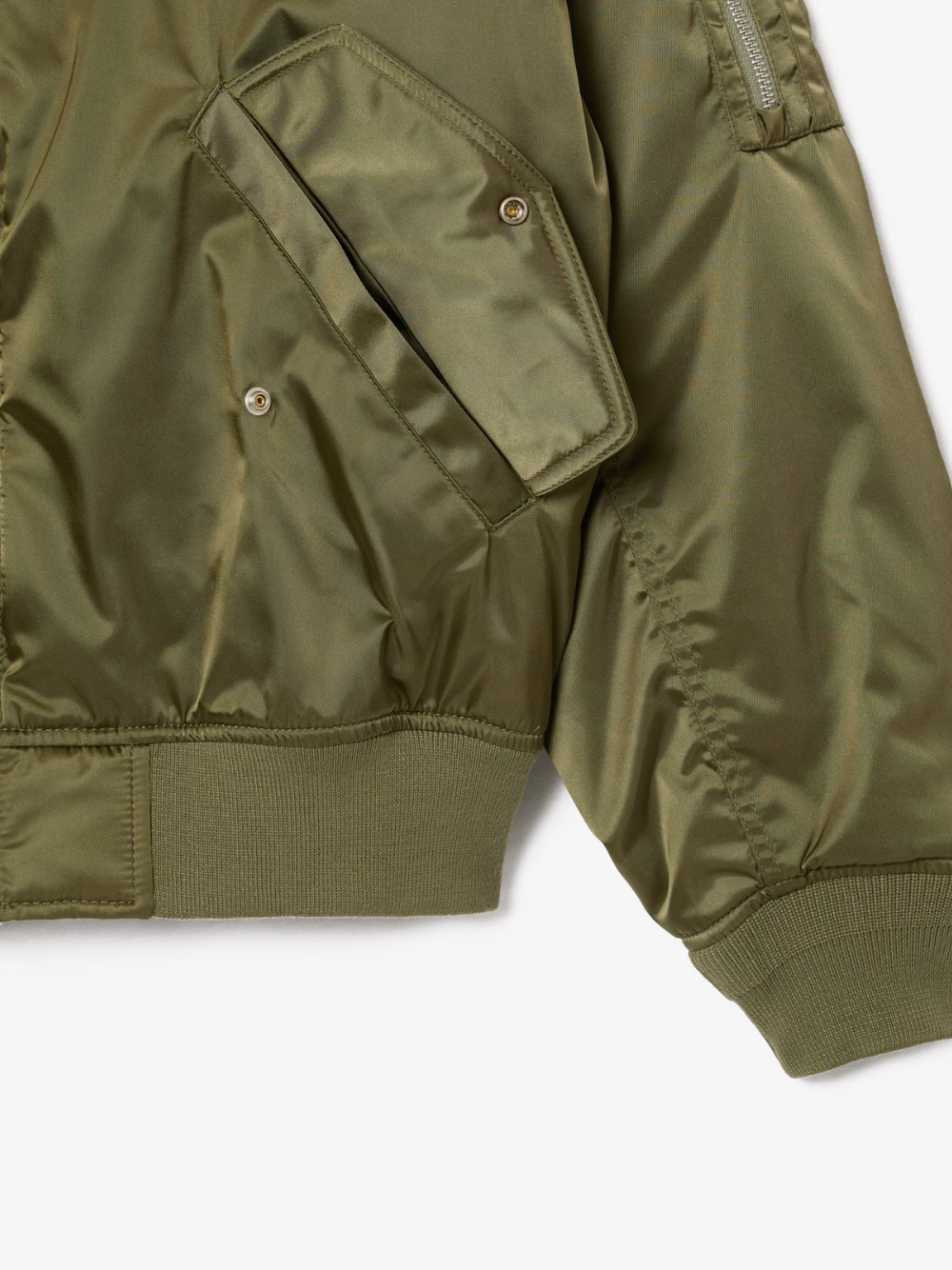 LACOSTE Water-Repellent Padded Bomber Jacket Green