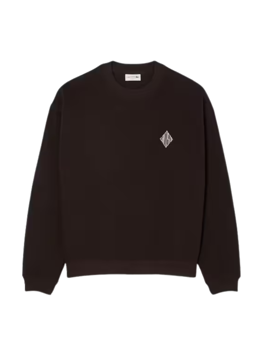 LACOSTE Double Face Piqué Badge Sweatshirt Brown