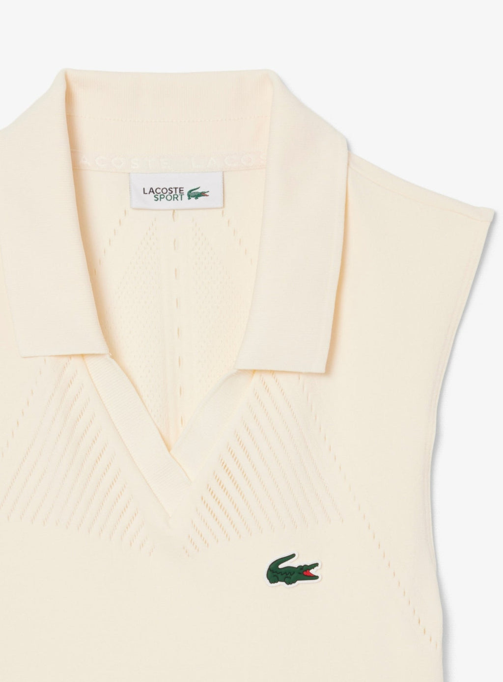 LACOSTE WOMEN Stretch Tennis Dress and Shorts White Khaki Green